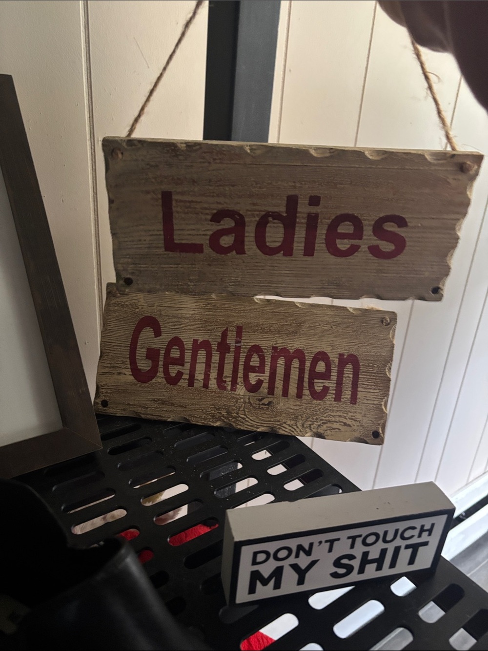 Ladies & gentlemen hanging signs